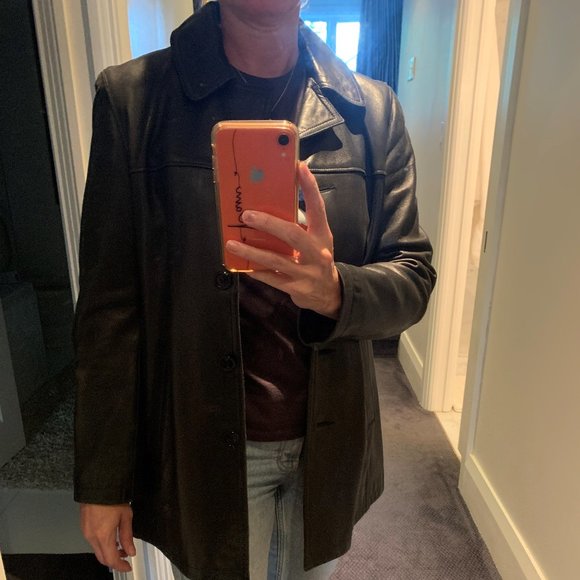 Vintage - Roots Leather Car Coat - Picture 5 of 5